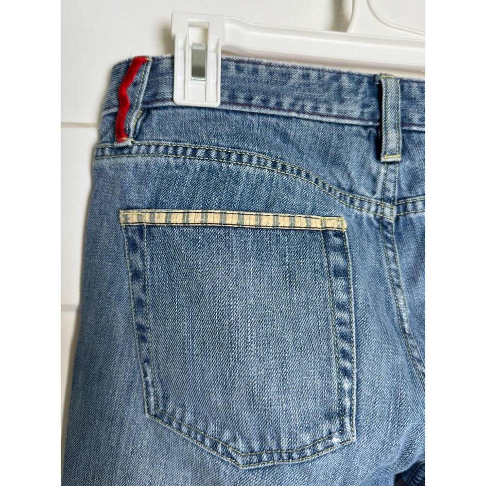 Old Navy Women's Size 6 Patchwork Low Rise Bootcut Jeans Distressed Y2K Denim - Picture 8 of 11